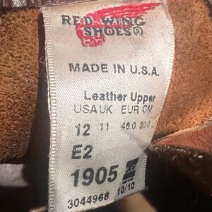 Red Wing 1905 Vintage 100th Anniversary Centennial collection Size 12 E2 Moc Toe
